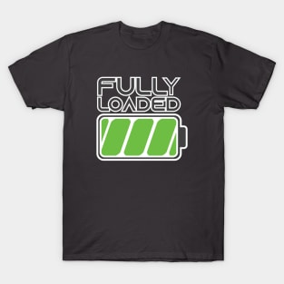 Fully Loaded Battery Symbol T-Shirt